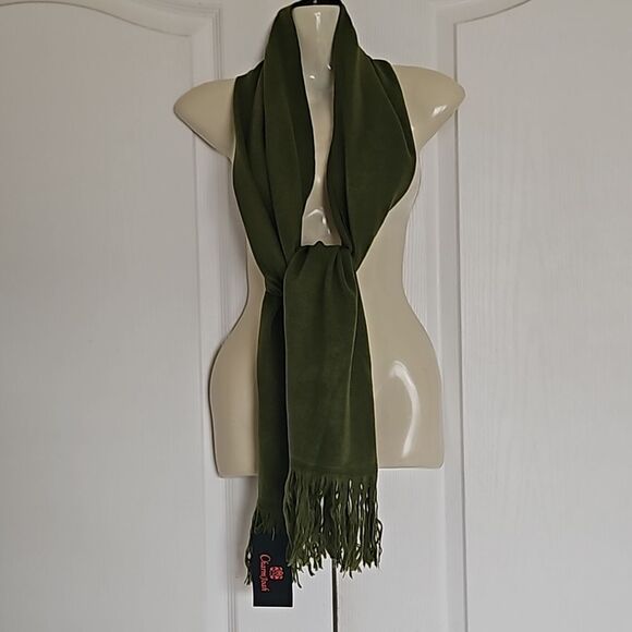 Charm Joah Women's Fringed Scarf One Size Green - Picture 5 of 16